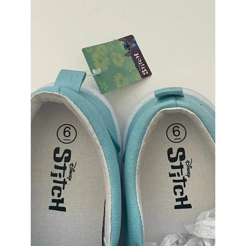 Disney Lilo and Stitch Lowtop Sneakers - Stitch Low Top Shoes Slipon Size 6 - Picture 5 of 8